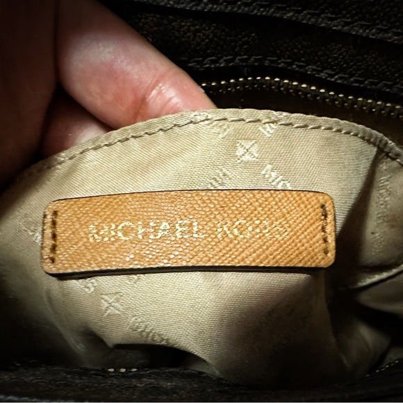 Michael Kors Brown Messenger Bag with Signature MK Monogram - Picture 8 of 14